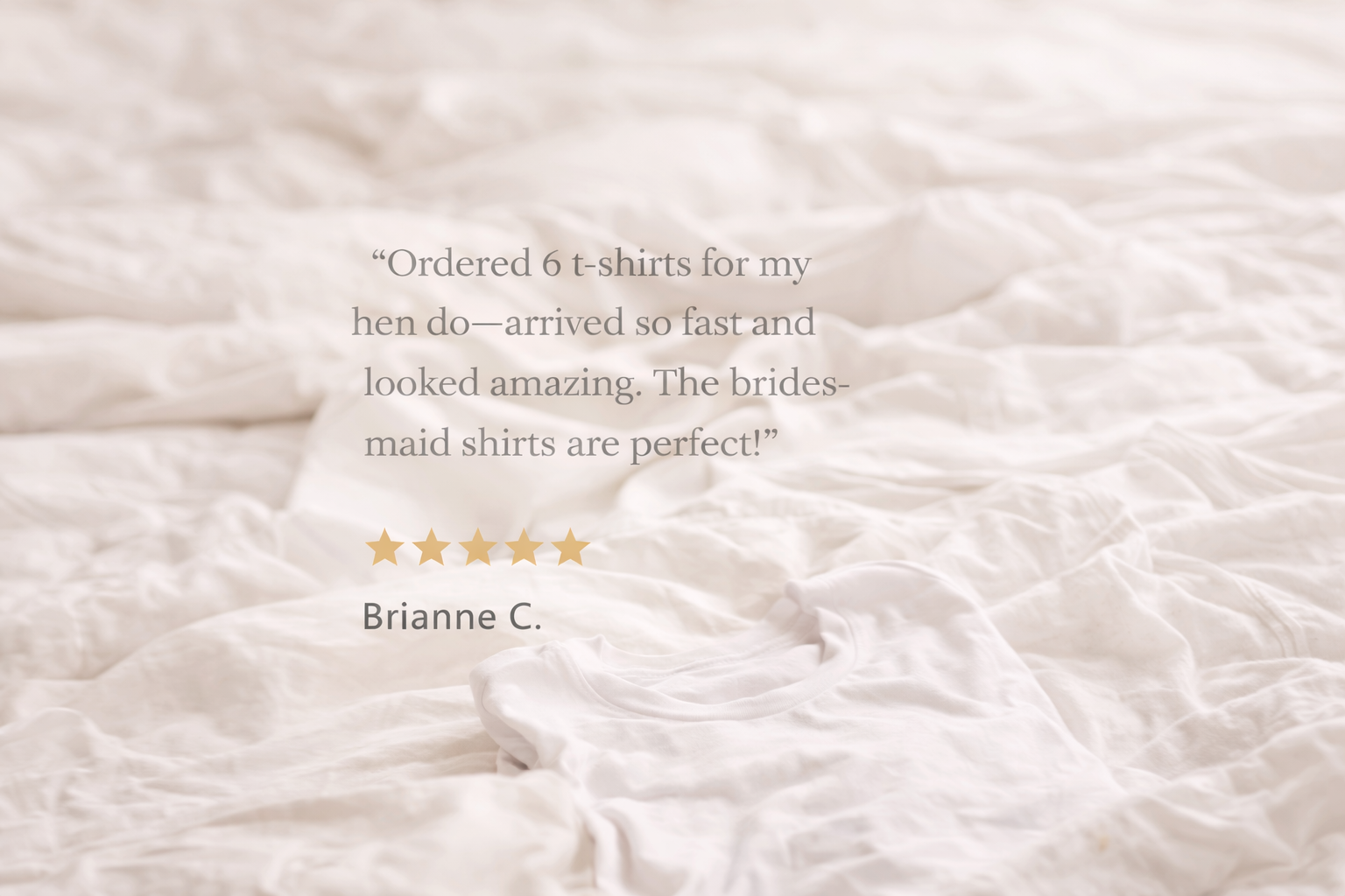 Customer review tees